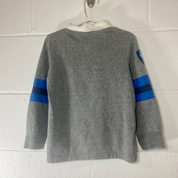 Okie Dokie Gray Cool Guy Collegiate Style Long Sleeve Polo - Picture 4 of 7